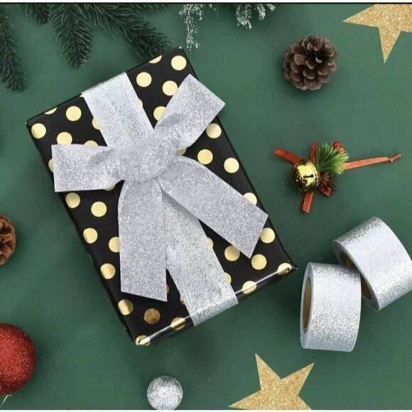 Silver Glitter Ribbon - Picture 3 of 4